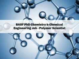 BASF PhD Chemistry & Chemical Engineering Job - Polymer Scientist