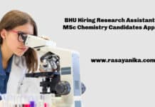 BHU Hiring Research Assistant - MSc Chemistry Candidates Apply