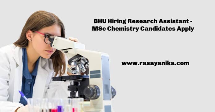 BHU Hiring Research Assistant - MSc Chemistry Candidates Apply