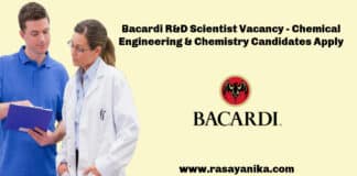Bacardi R&D Scientist Vacancy - Chemical Engineering & Chemistry Candidates Apply