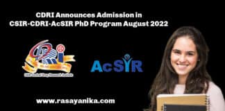 CDRI Announces Admission in CSIR-CDRI-AcSIR PhD Program August 2022