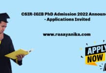 CSIR-IGIB PhD Admission 2022 Announced - Applications Invited