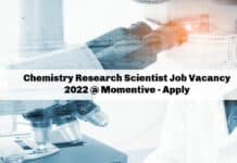 Chemistry Research Scientist Job Vacancy 2022 @ Momentive - Apply