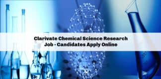 Clarivate Chemical Science Research Job - Candidates Apply Online