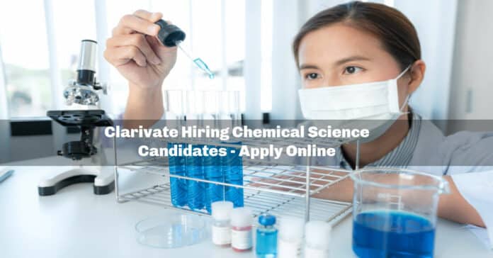 Clarivate Hiring Chemical Science Candidates - Apply Online