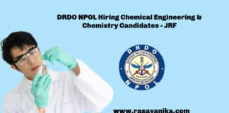 DRDO NPOL Hiring Chemical Engineering & Chemistry Candidates - JRF