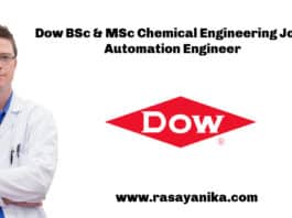 Dow BSc & MSc Chemical Engineering Job - Automation Engineer
