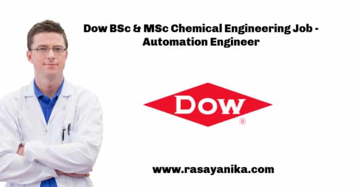 Dow BSc & MSc Chemical Engineering Job - Automation Engineer