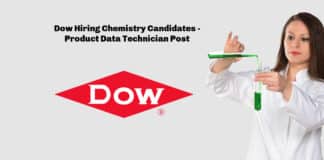Dow Hiring Chemistry Candidates - Product Data Technician Post