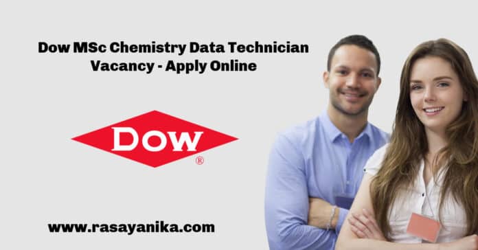 Dow MSc Chemistry Data Technician Vacancy - Apply Online