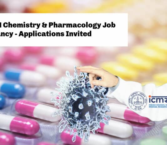 ICMR-NITM Chemistry & Pharmacology Job Vacancy - Applications Invited