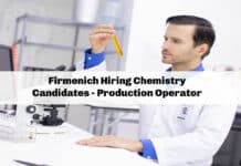 Firmenich Hiring Chemistry Candidates - Production Operator