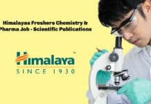 Himalayas Freshers Chemistry & Pharma Job - Scientific Publications