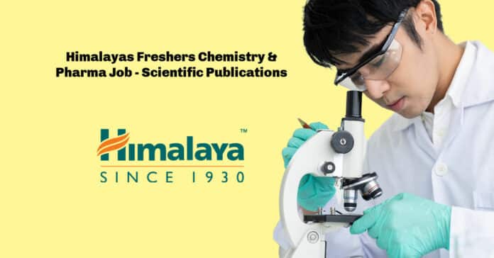 Himalayas Freshers Chemistry & Pharma Job - Scientific Publications