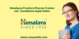 Himalayas Freshers Pharma Trainee Job - Candidates Apply Online