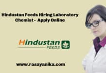 Hindustan Feeds Hiring Laboratory Chemist - Candidates Apply Online