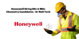 Honeywell Hiring BSc & MSc Chemistry Candidates - Sr R&D Tech