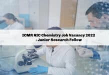 ICMR NIC Chemistry Job Vacancy 2022 - Junior Research Fellow