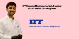 IFF Chemical Engineering Job Opening 2022 - Senior Data Engineer