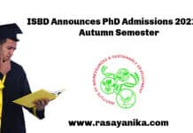 ISBD Announces PhD Admissions 2021-22 Autumn Semester - Applications Invited