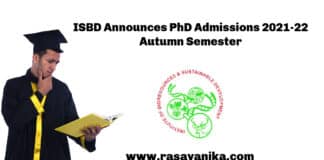 ISBD Announces PhD Admissions 2021-22 Autumn Semester - Applications Invited