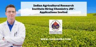 Indian Agricultural Research Institute Hiring Chemistry JRF - Applications Invited