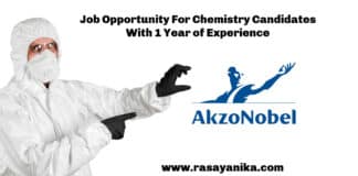 Job Opportunity For Chemistry Candidates With 1 Year of Experience @ AkzoNobel - Technical Officer