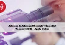 Johnson & Johnson Chemistry Scientist Vacancy 2022 - Apply Online