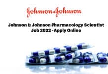 Johnson & Johnson Pharmacology Scientist Job 2022 - Apply Online