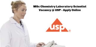 MSc Chemistry Laboratory Scientist Vacancy @ USP - Apply Online
