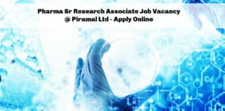 Pharma Sr Research Associate Job Vacancy @ Piramal Ltd - Apply Online