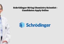 Schrödinger Hiring Chemistry Scientist - Candidates Apply Online