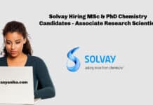 Solvay Hiring MSc & PhD Chemistry Candidates - Associate Research Scientist