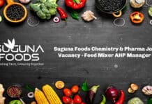 Suguna Foods Chemistry & Pharma Job Vacancy - Feed Mixer AHP Manager