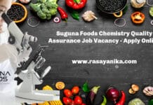 Suguna Foods Chemistry Quality Assurance Job Vacancy - Apply Online