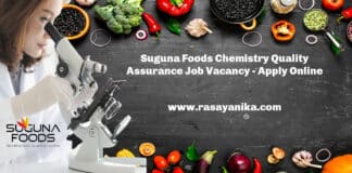 Suguna Foods Chemistry Quality Assurance Job Vacancy - Apply Online