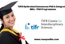 TIFR Hyderabad Announces PhD & Integrated MSc - PhD Programmes