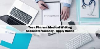 Teva Pharma Medical Writing Associate Vacancy - Apply Online