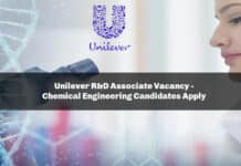 Unilever R&D Associate Vacancy - Chemical Engineering Candidates Apply