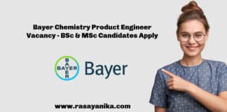 Bayer Chemistry Product Engineer Vacancy - BSc & MSc Candidates Apply