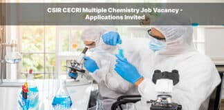 CSIR CECRI Multiple Chemistry Job Vacancy - Applications Invited
