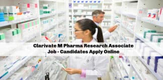 Clarivate M Pharma Research Associate Job - Candidates Apply Online