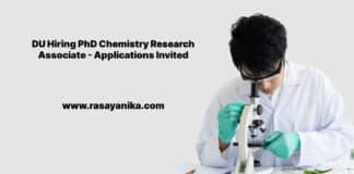 DU Hiring PhD Chemistry Research Associate - Applications Invited