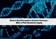 Elanco Bioinformatics Analyst Vacancy - MSc & PhD Chemistry Apply