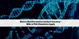 Elanco Bioinformatics Analyst Vacancy - MSc & PhD Chemistry Apply