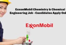 ExxonMobil Chemistry & Chemical Engineering Job - Apply Online