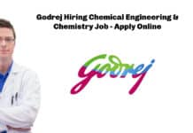 Godrej Hiring Chemical Engineering & Chemistry Job - Apply Online