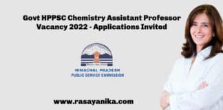 Govt HPPSC Chemistry Assistant Professor Vacancy 2022 - Applications Invited