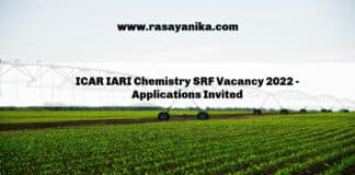 ICAR IARI Chemistry SRF Vacancy 2022 - Applications Invited