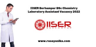 IISER Berhampur BSc Chemistry Laboratory Assistant Vacancy 2022